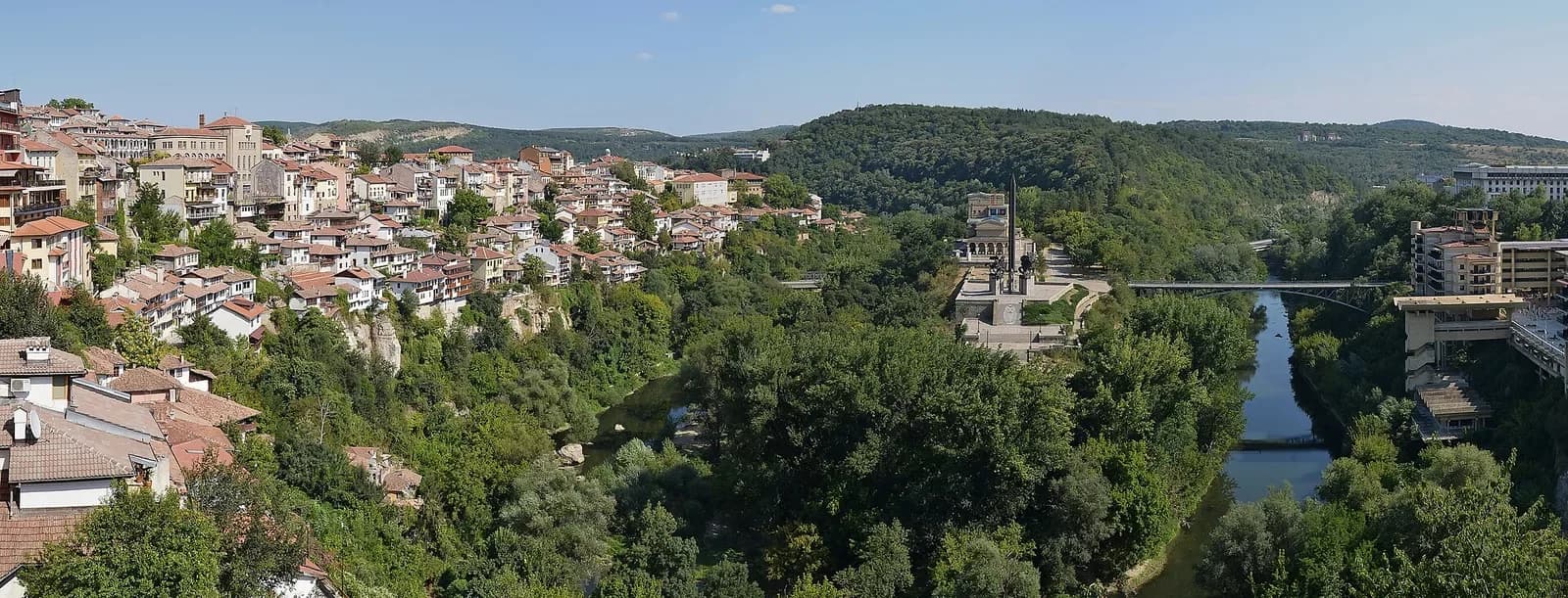 Veliko Tarnovo and the Yantra valley seen from Tsarevets